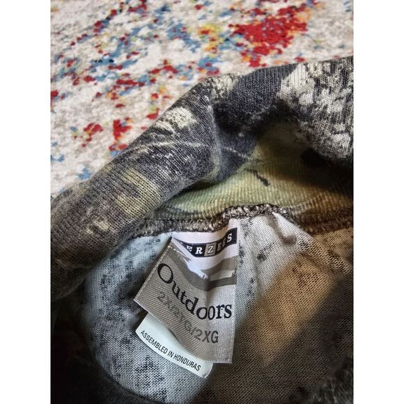 Vintage 90's Jerzees Mossy Oak BreakUp Camo Turtleneck Longsleeve T-Shirt Sz 2XL - Picture 3 of 6